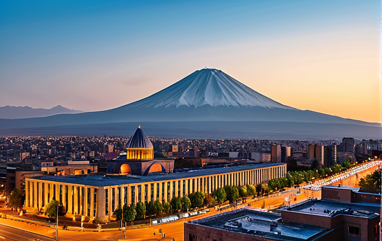 Yerevan Cityscape**

"A panoramic view of Yerevan, Armenia at sunset, showcasing Mount Ararat in the background, safe for work, appropriate content, fully clothed people strolling along the streets, enjoying the evening, modern buildings and traditional architecture blended seamlessly, warm color palette, professional photography, perfect anatomy, natural proportions, high resolution, family-friendly."

**